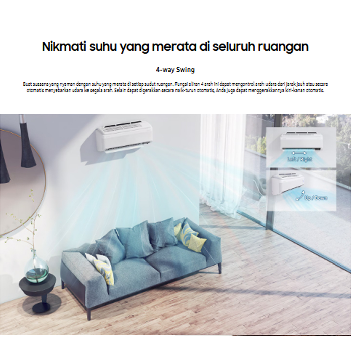 Samsung AC Inverter WindFree Ultra with Air Purification PM1.0 Filter 1 1/2 PK - AR12CYKAAWKNSE